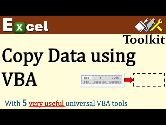 Excel VBA Tutorial - Learn to Copy/Paste Range Data (with 5 reusable VBA modules!) (Intermediate)