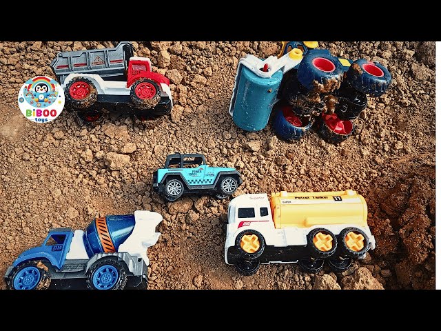 Biboo Toys Cars Toys for Kids & Excavator Mini Tractor & roller toys DIY Bibo Kids Construction Toys