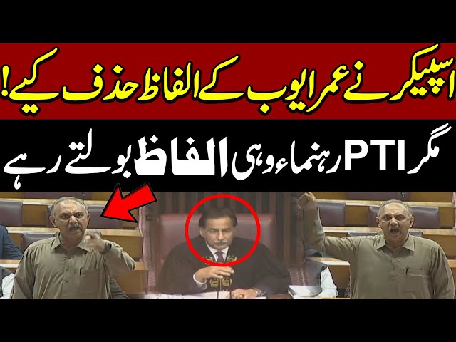 Heavy Fight In Assembly | Speaker's Strict Remarks | Omer Ayub Speech | Pakistan News