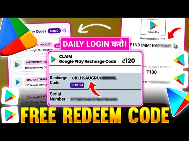 Earn Free Redeem code | Free Google Play Redeem Code App | New Redeem code app | Free Redeem Codes