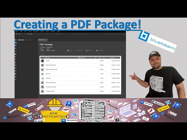 BIM_VDC | Creating a PDF Package in Bluebeam | Combine PDF in Bluebeam | Bluebeam Tutorial