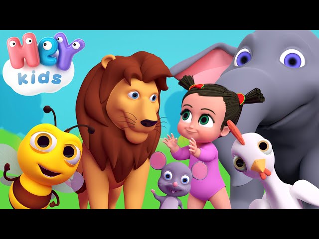 Som dos animais infantil | Desenho animais | HeyKids - Musica Infantil