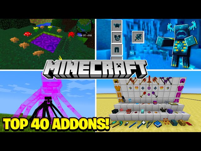 🔥TOP 40 MELHORES ADDONS PARA MINECRAFT BEDROCK! (MCPE/MINECRAFT PE)