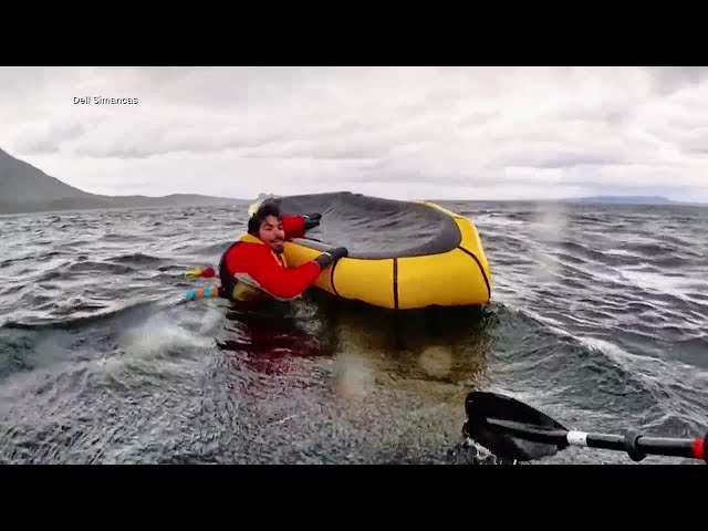 Whale briefly swallows kayaker in Chilean Patagonia — and it's all captured on camera