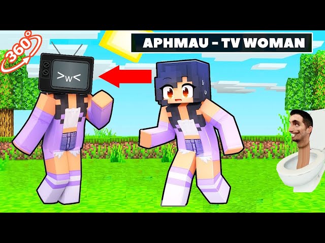 😱 WHY APHMAU Became a TV-WOMAN in Minecraft 360°!?