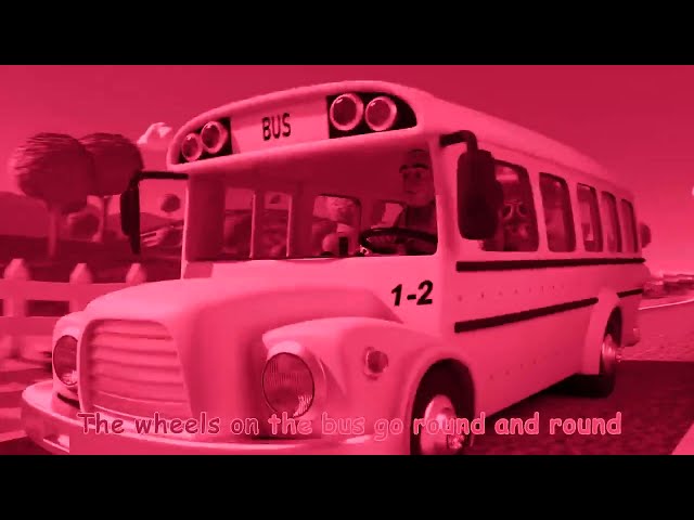 Wheels On The Bus No119 | COCOMELON! FAST RANDOM REPEATER OVERLAY! |Mash Up Video & Sound FX INVERT2