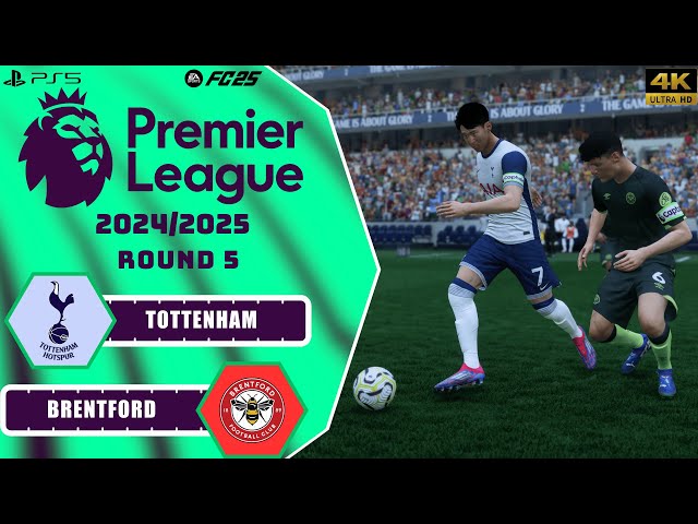 FC 25 - Tottenham Hotspur vs. Brentford | Premier League 24/25 | Full Match | PS5™[4K] #FC25