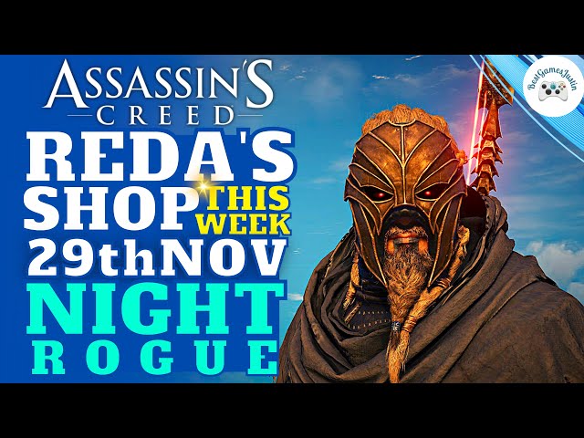 Assassin's Creed Valhalla Reda's Shop, 29th Nov-6th Dec, Night Rogue + more (PS5 4K)