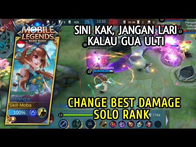 Change Best Damage Replay Gameplay Solo Rank - Skill Moba | Mobile Legends