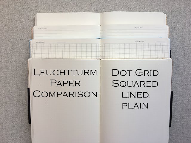 Leuchtturm Paper Comparison- { Dot Grid, Squared, Lined, Plain }