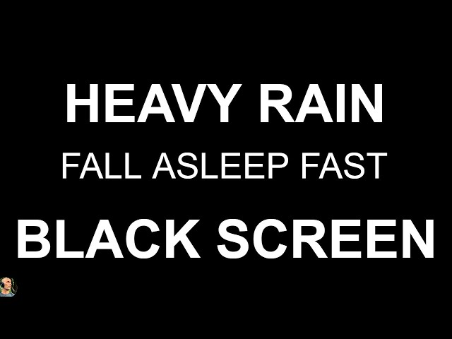 Black Screen Rain NO THUNDER, Heavy Rain Sounds For Sleeping, Night Rain For Sleep by Still Point