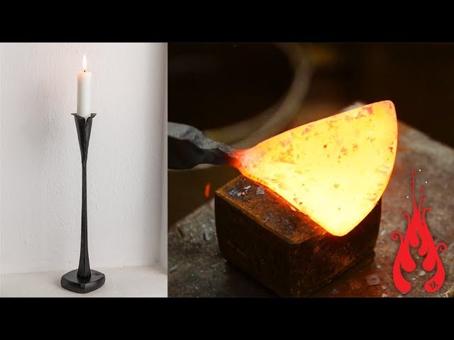 Blacksmithing - Forging a candlestick