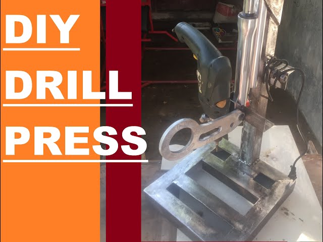 How to Build a Drill Press Machine l Homemade Steel Drill Press Stand