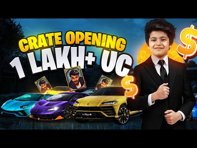 100000+ UC 🔥🔥 Lamborghini Crate Opening 😱 || Paisa barbad Highlights 😂|| BGMI PUBGM VIVONE