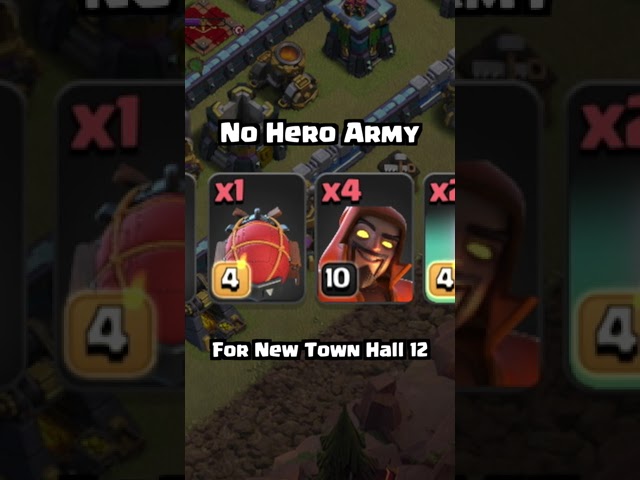 NEW TH12 NO HERO Army for CWL (Clash of Clans)