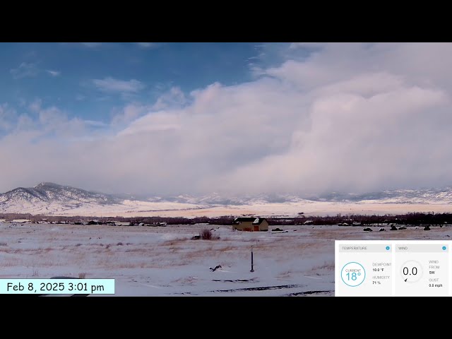 Weathercam timelapse Feb 8, 2025