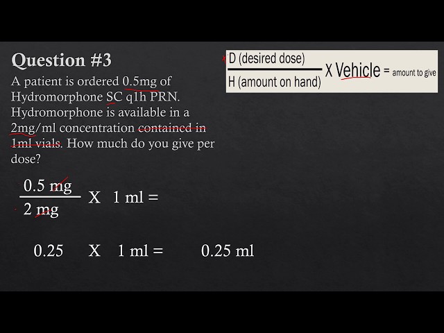 Medication Dosage Calculation Practice Questions