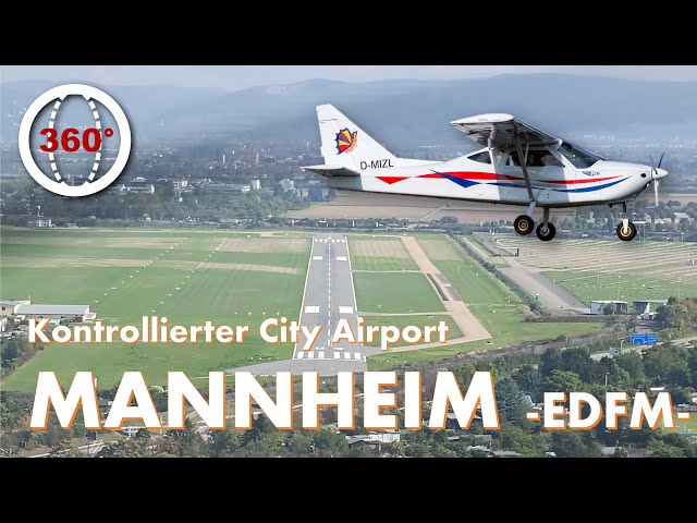 Landing at Mannheim (EDFM) and flying back - 360°