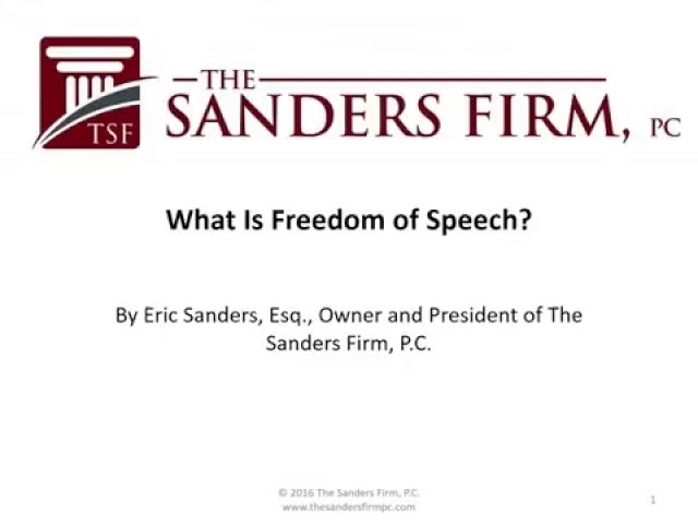 What Is Freedom of Speech?