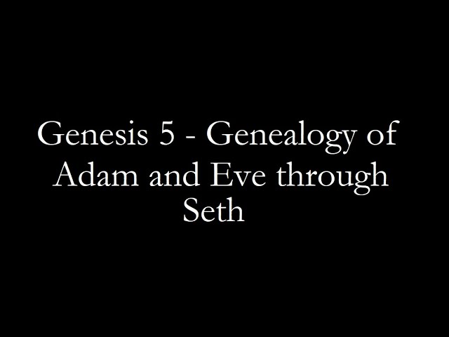 Morning Devo - Genesis 5 Vs 5-15 (KJV) Audio Bible