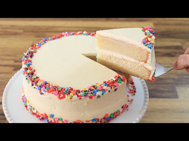 Classic Vanilla Cake Recipe | How to Make Birthday Cake