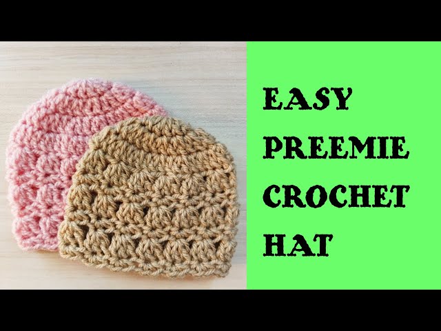 Adorable & Easy! DIY Crochet Preemie Girl Hat Tutorial 💕 Perfect for Beginners!