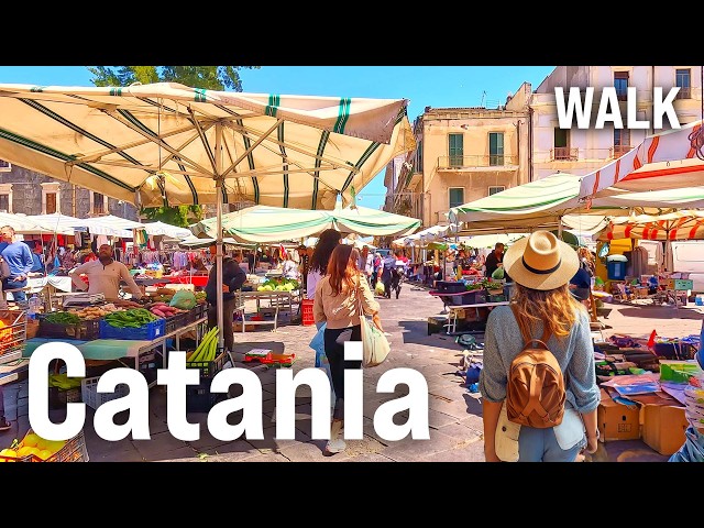 Catania, SICILY 4K Walking Tour | Immersive Video with Captions [4K/60fps]