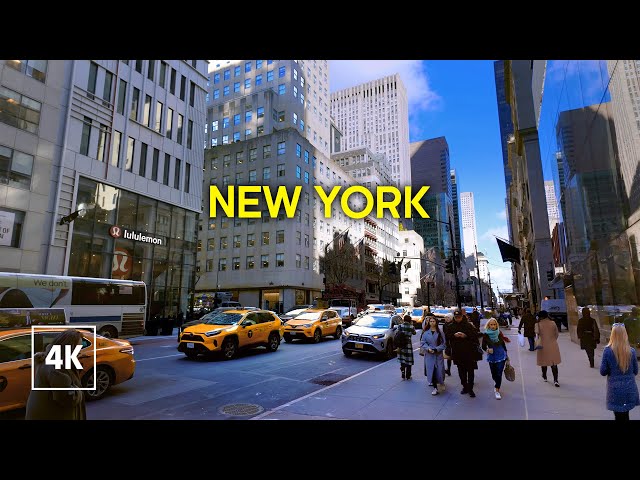 4K NEW YORK Walking Tour - Relaxing Walk in Midtown Manhattan, NYC