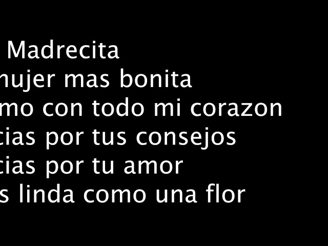 Madrecita Spanish + Englsih Lyrics