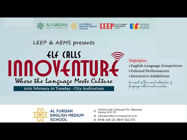 INNOVENTURE l Where the Language Meets Culture | Al Furqan English Medium School-Vellamunda