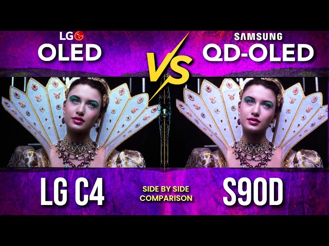 LG C4 OLED vs Samsung S90D QD OLED TV Comparison