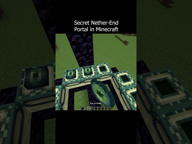 Secret Nether End Portal in Minecraft #minecraft