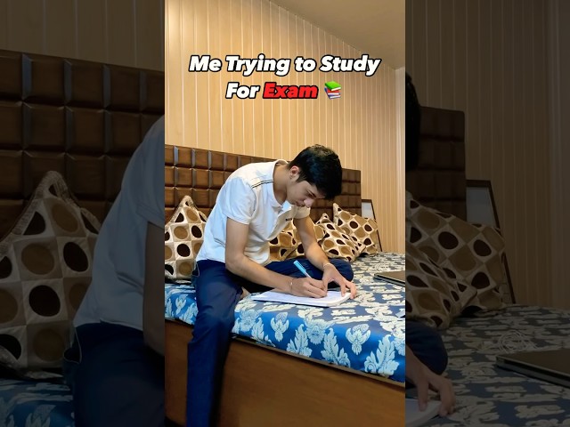 Me Trying to Study for Exam 📚 | Relatable 😂 #shorts #trending