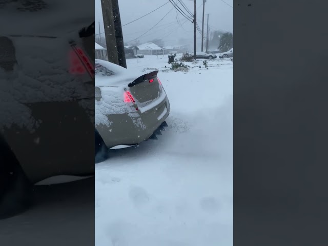 SRT does burnout in the snow #supercharged #srt #mopar #moparperformance #moparornocar