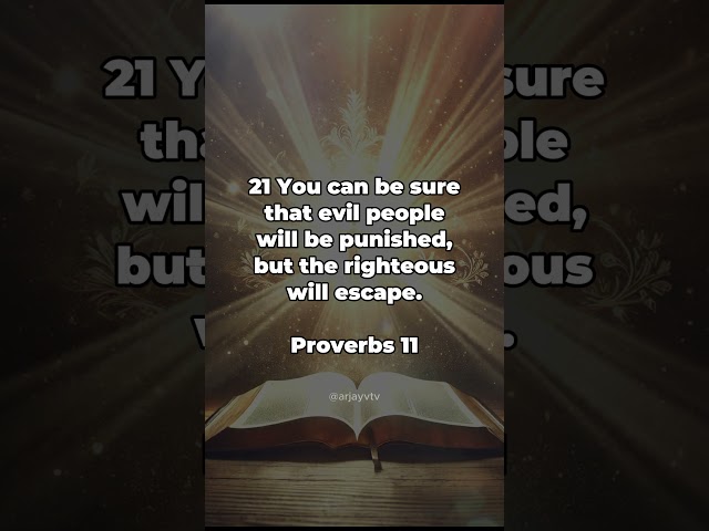 Proverbs 11:21 | ARJAYV TV #wisdom #faith #shorts #tiktok #reminder #fbreels #igreels #arjayvtv