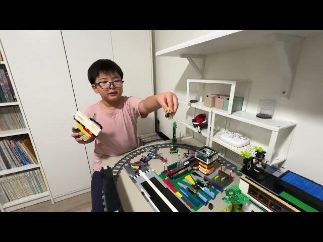 My EPIC LEGO neighborhood—Luxury Mansion, Tiny Plane & Busy Train!