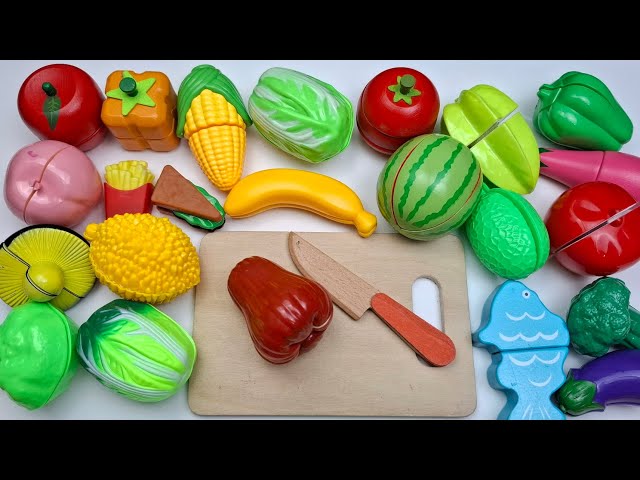 Satisfying Video | Cutting Apple Cabbage, Fruits and Vegetables | Wooden & Plastic ASMR Squishy