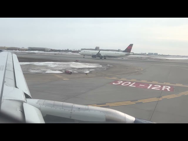 Delta Airlines A320 Pushback, Taxi, and Takeoff from Minneapolis (MSP)