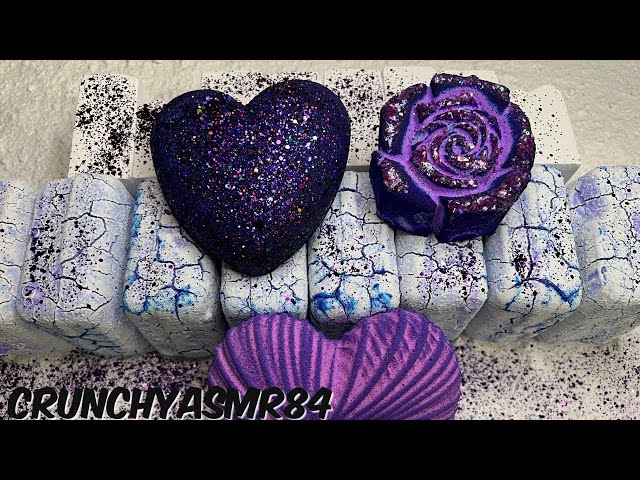 Purple Pasted Blocks & Hearts | Oddly Satisfying | ASMR | Sleep Aid