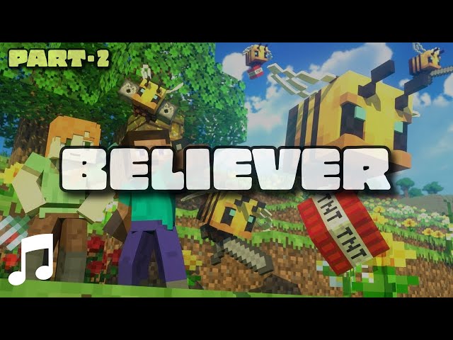 🎶[AMV] Imagine Dragons - Believer 🎶 BEES FIGHT (Minecraft Animation) | PART 2