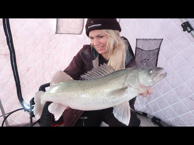 Releasing Monster Winnipeg Walleye | Ice Fishing 2018