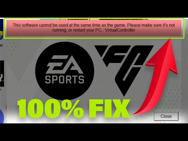 How To Fix THIS SOFTWARE CANNOT BE USED AT THE SAME TIME AS THE GAME, VIRTUAL CONTROLLER IN EA FC 24