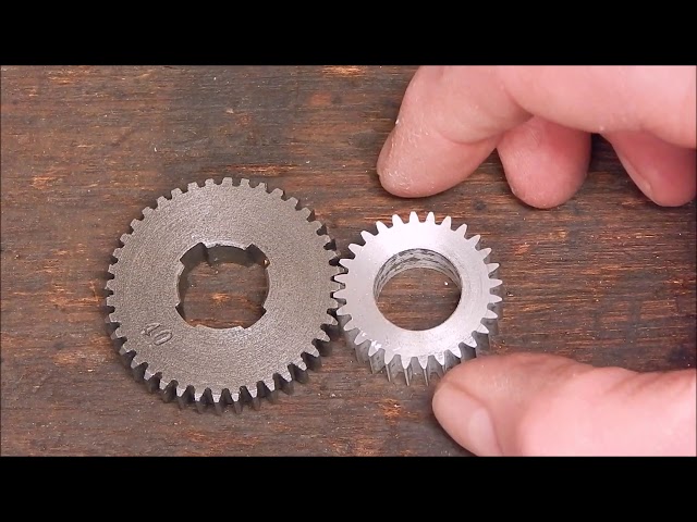 A typical change gear made on a metal lathe using just a mill slide and printed indexing disc