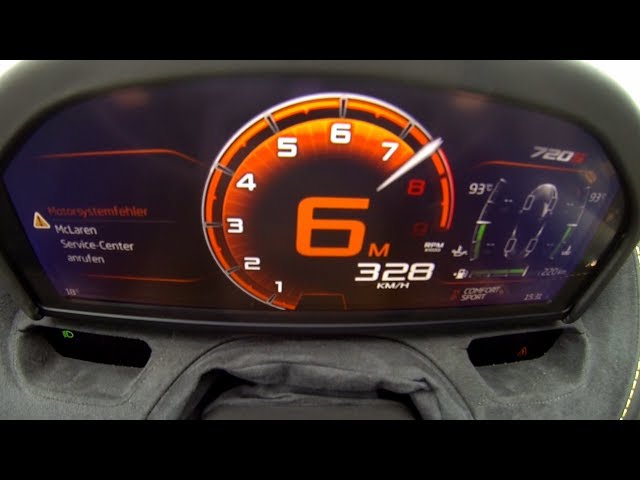 0-328 km/h : McLaren 720S acceleration top speed (2018)