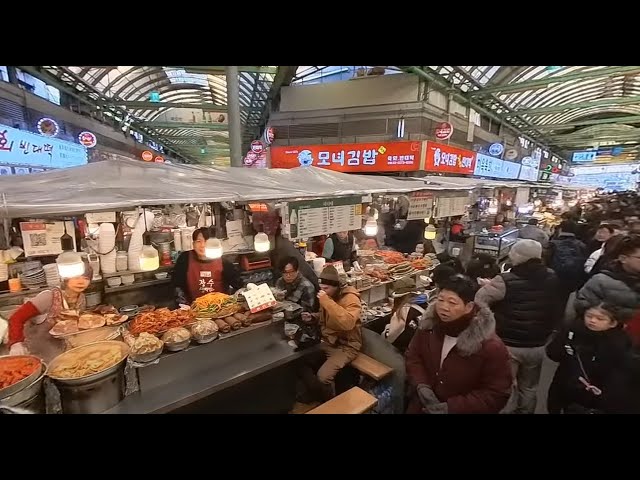 🐠 Seoul, South Korea 🇰🇷 - Yummy 360 walk around the Gwangjang Market