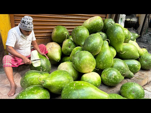 Giant Lauki Ka Petha Making In Kolkata । How To Make Petha