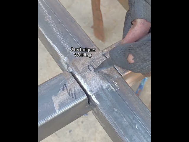 2 techniques commonly used in square iron welding like this