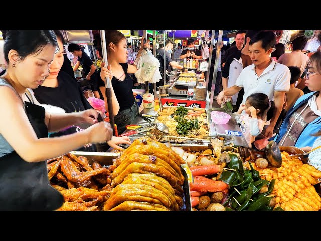 China Street Food Heaven at Nanning Night Market in Guangxi【Alin Food Walk】