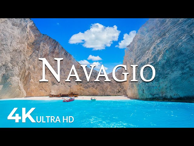 FLYING OVER NAVAGIO (4K UHD) - Relaxing Music Along With Beautiful Nature Video - 4K Video ULTRA HD