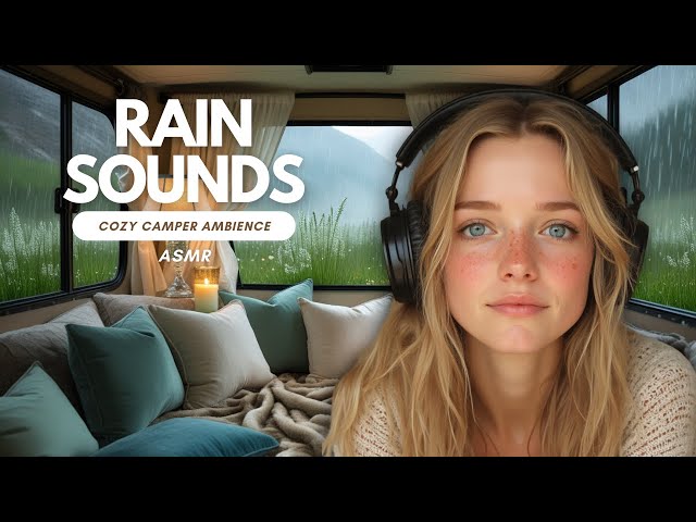 Rain Sounds | ASMR | Cozy Camper Ambience in a Rainy Mountain Valley